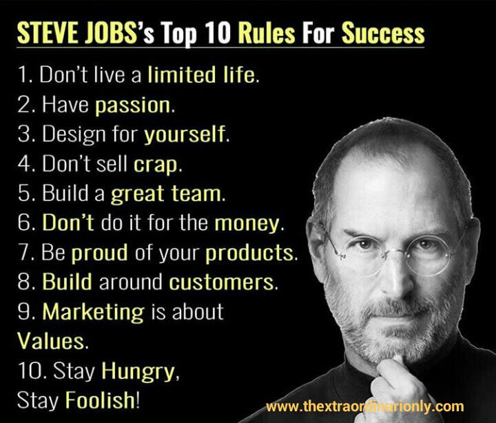 Steve Jobs' top 10 rules