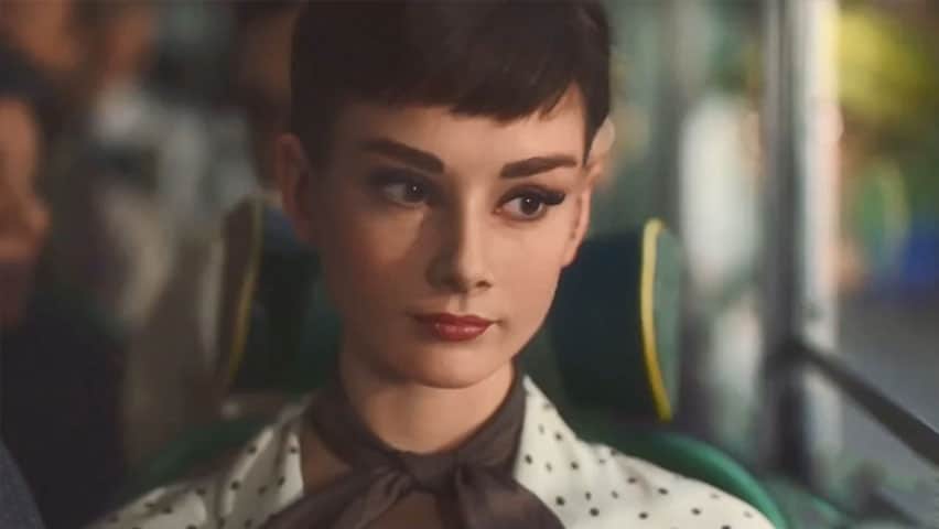 بازسازی چهره آدری هپبورن در یک ویدئوی تبلیغاتی