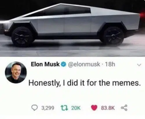 elonmusk honestly i did it for the meme